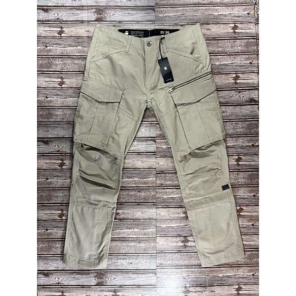 G-Star Raw Rovic Zip 3D Regular Tapered Cargo Pants W33 L32 elephant skin NWT - Picture 1 of 10